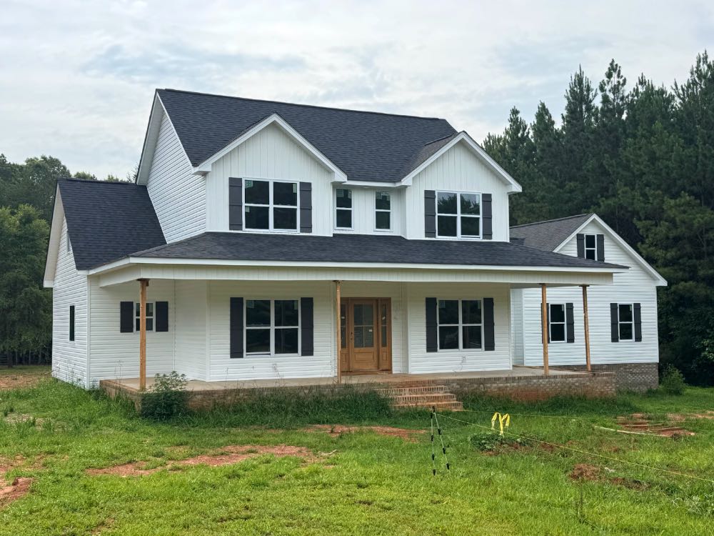 Completed vinyl siding installation
